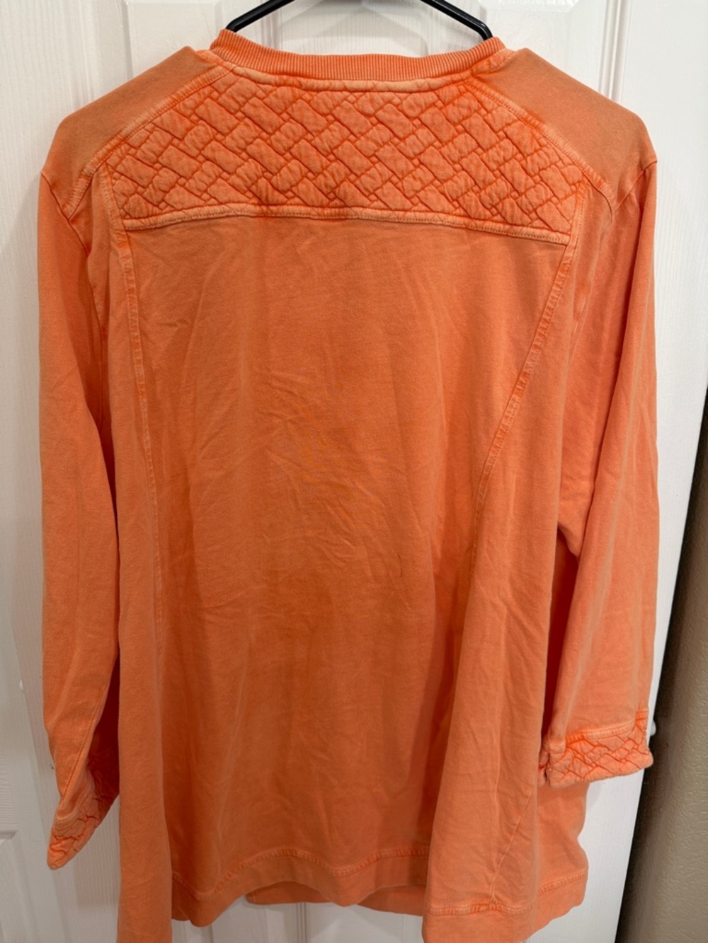 Soft Surroundings Golf Shores Orange Quilted Top size 1X - Picture 10 of 11